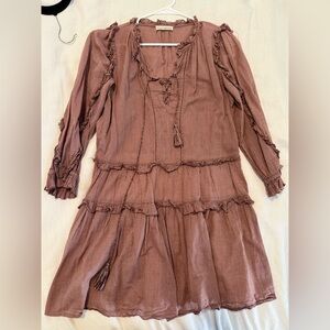 Ulla Johnson Striped Essie Dress Long Sleeve Size 2